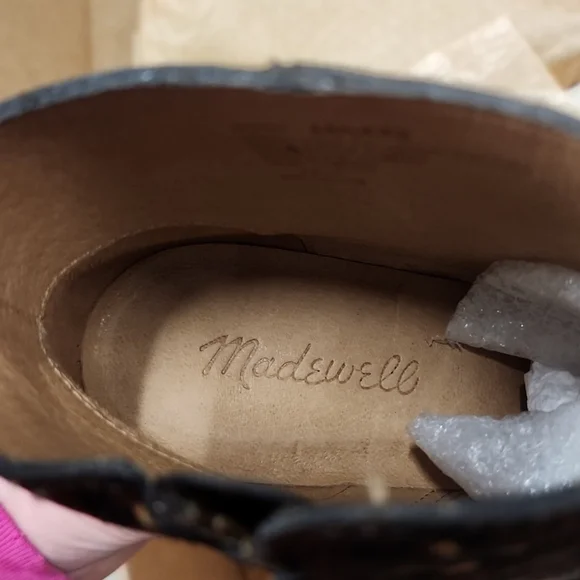 Madewell Becca Bootie Rich Brown Multi Haircalf 6.5 M